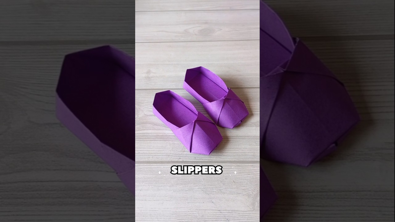 SLIPPERS ORIGAMI TUTORIAL|HOW TO MAKE BEAUTIFUL PAPER SLIPPERS CRAFT|STEP BY STEP FOLDING|ARTWORK