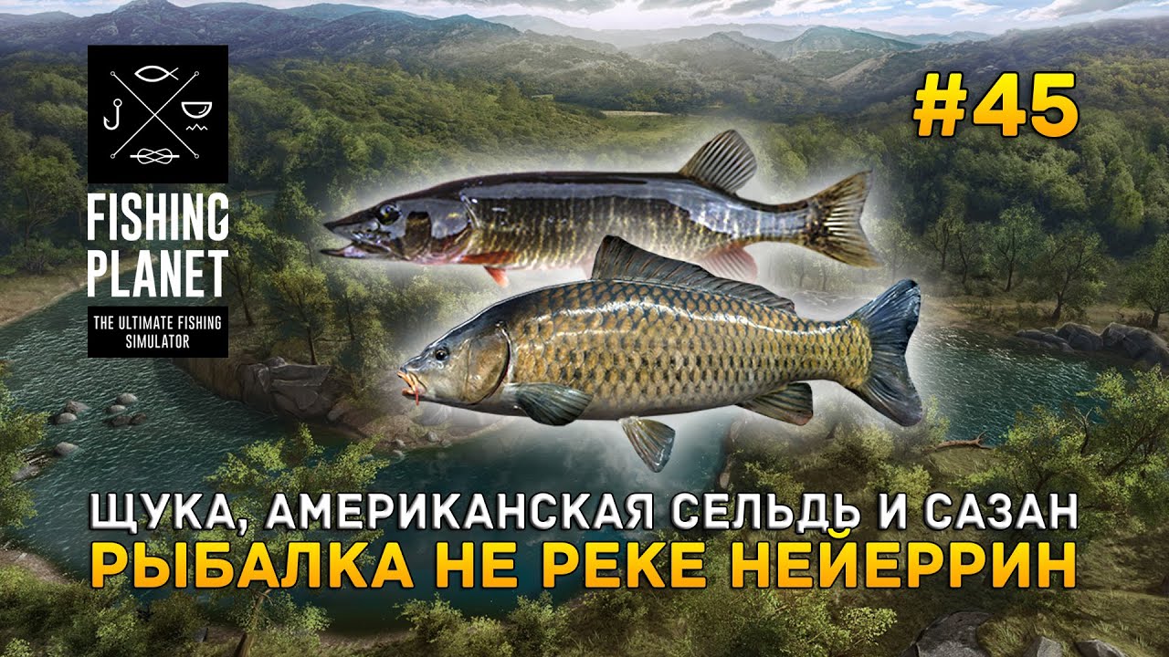 Щука, Американская сельдь и Сазан. Рыбалка не реке Нейеррин - Fishing Planet #45