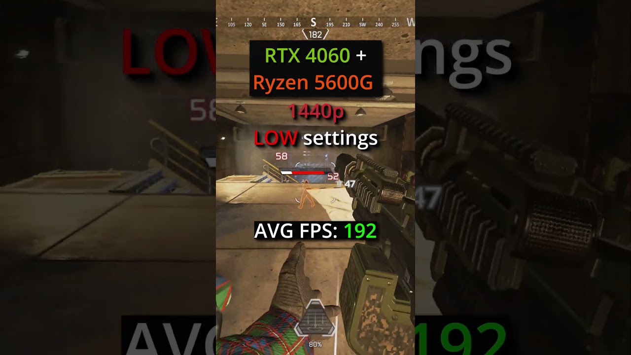 Apex Legends | 1440p LOW vs ULTRA &ndash; RTX 4060 + 5600G FPS Test! #apexlegends #rtx4060