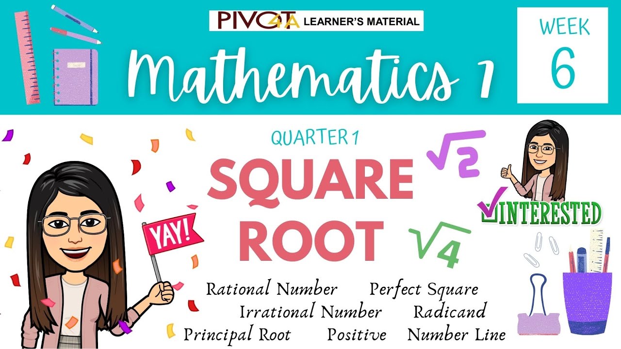 SQUARE ROOT || Grade 7 Math Quarter 1 Week 6 (TAGALOG EXPLANATION)