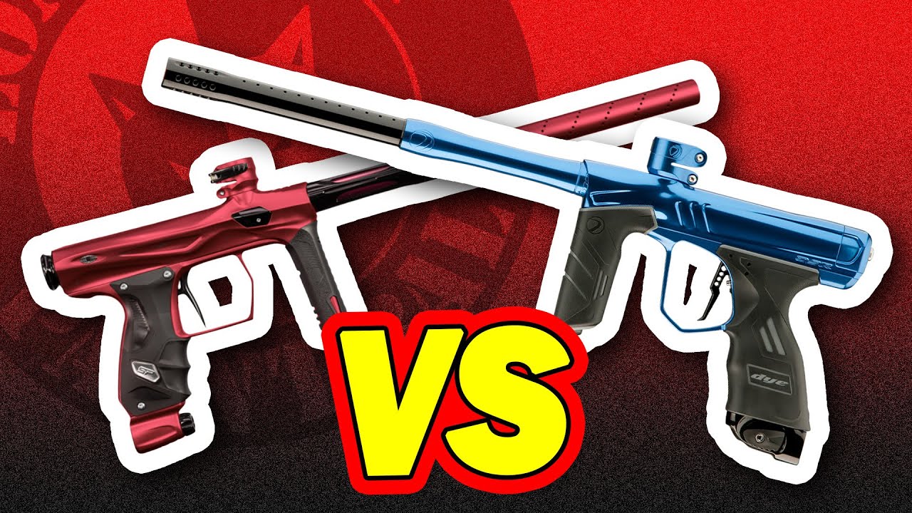 Dye DSR+ vs Shocker Amp Paintball Marker Comparison | Lone Wolf Paintball Michigan