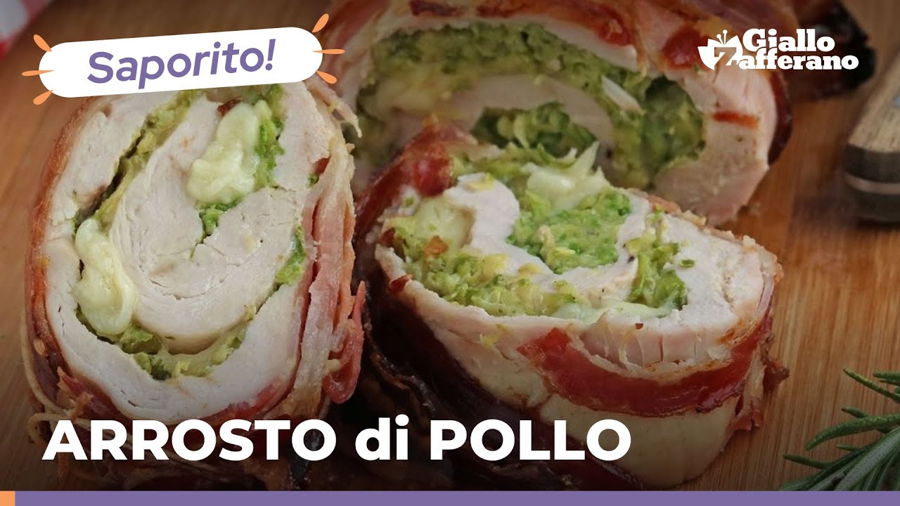 Рулет из жареной курицы с начинкой из сыра и цуккини: сытное основное блюдо! 🍗😋🥒🥓