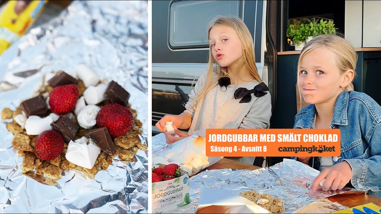 Campingköket S04E08 – Varma jordgubbar med marshmallows & smält choklad