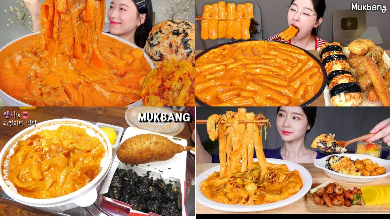 Creamy Cheesy Tteokbokki Mukbang 🧀 | Rose Tteokbokki ASMR Compilation