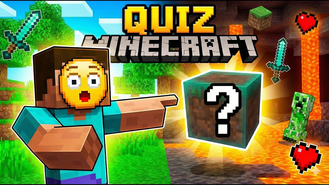 SE VOCÊ ERRAR ISSO… NÃO É FÃ DE MINECRAFT 😱 | QUIZ COMPLETO