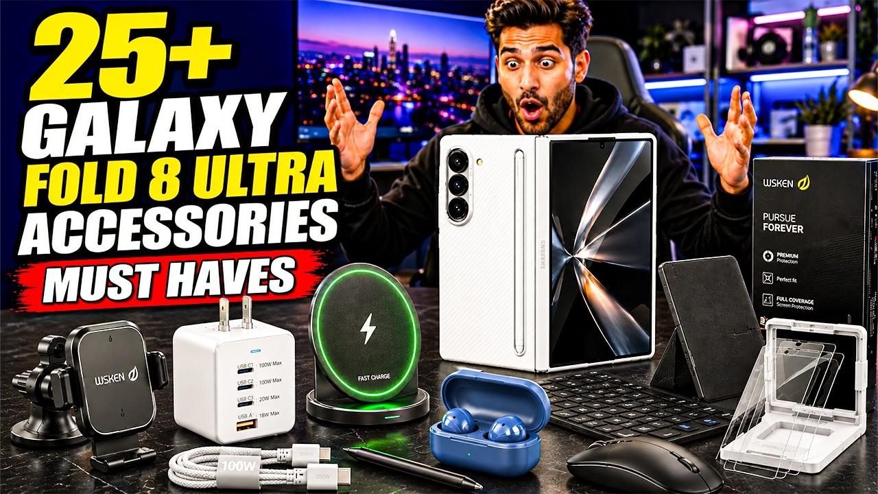 25+ лучших аксессуаров для Galaxy Z Fold 8 Ultra: от чехлов до быстрых зарядок!🔥