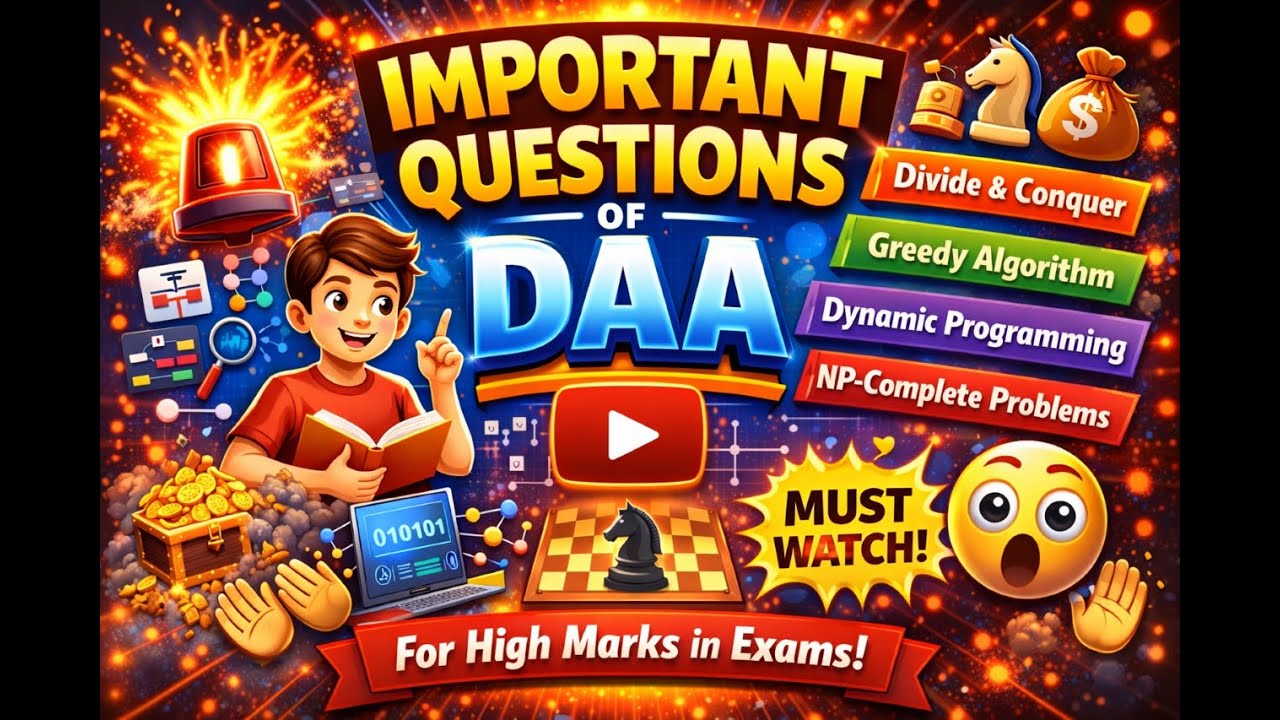 🚨 DAA IMPORTANT QUESTIONS | Kal Exam Hai? Ye Miss Kiya To Fail Pakka! 🔥