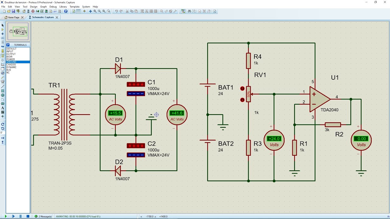Alimentation symetrique 20V