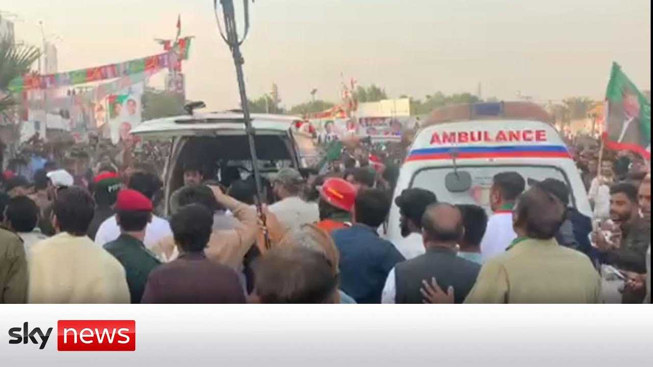 Imran Khan: Sky reporter on scene as gunman opens fire on former Pakistan PM