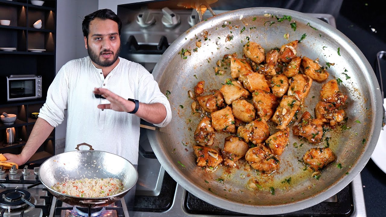 Don't go to restaurant! Cook rice with garlic chicken at home