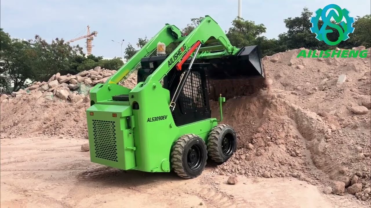 🔥 🔥 🔥  Hot sale Ailisheng electric skid steer loader ALS3090EV working viedo🚧