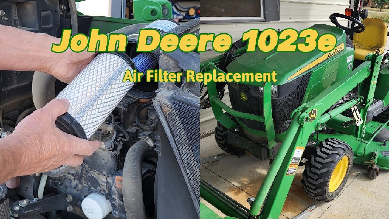 John Deere 1023e Air Filter Change