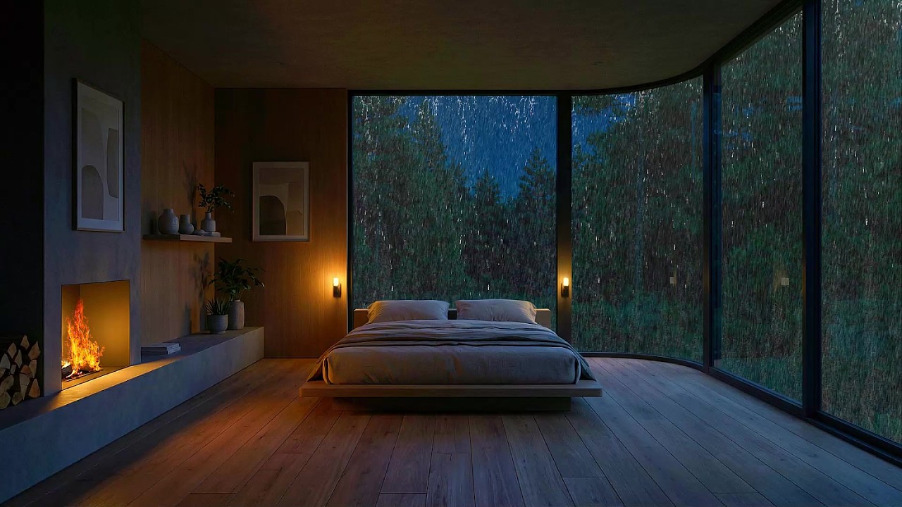 Relaxing Sleep Music & Rain Sounds 🌧️ Fall Asleep Instantly with Healing Night Ambience