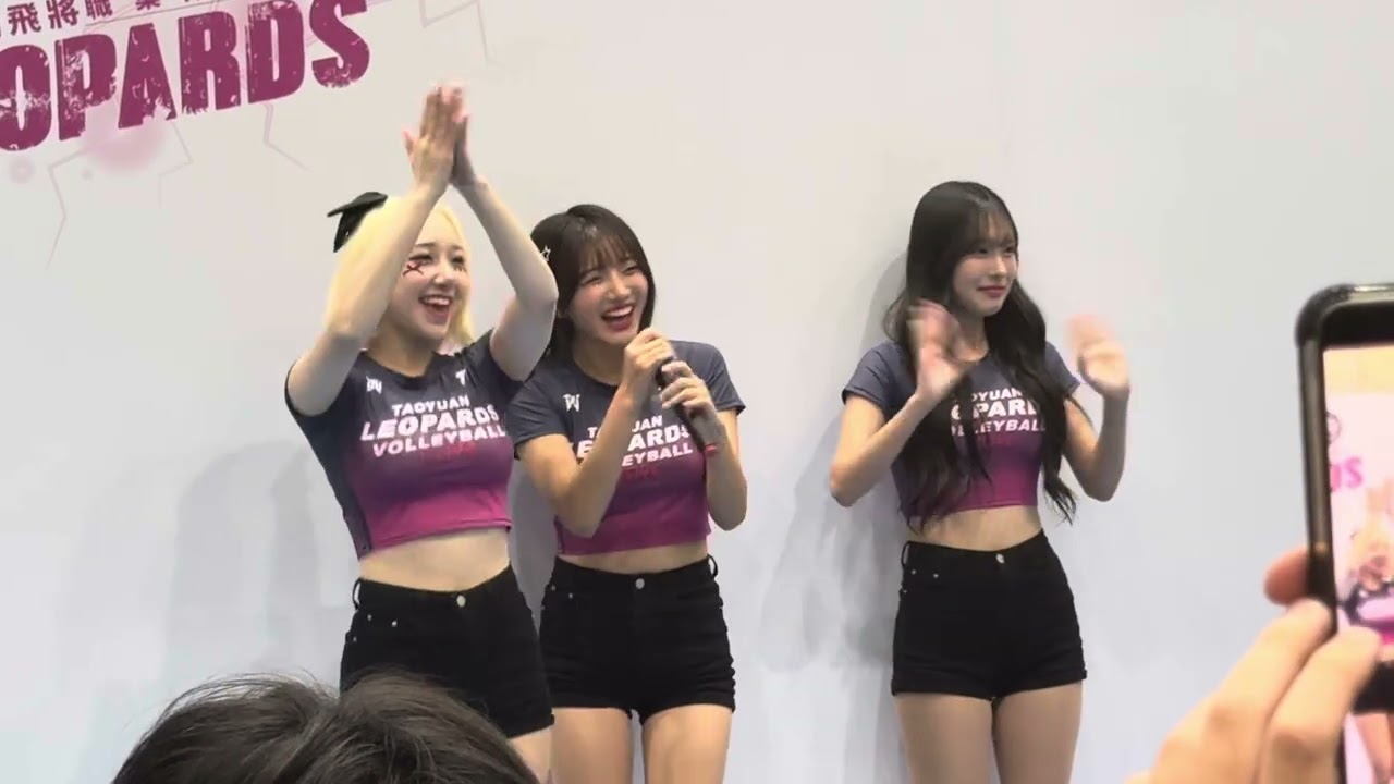 朴昭垠、金佳垠、朴星垠一起喊「桃園雲豹飛將加油」太可愛了👏Three angels cheering for Taoyuan Leopards！#啦啦隊 #Kpop #朴昭垠 #金佳垠 #朴星垠 