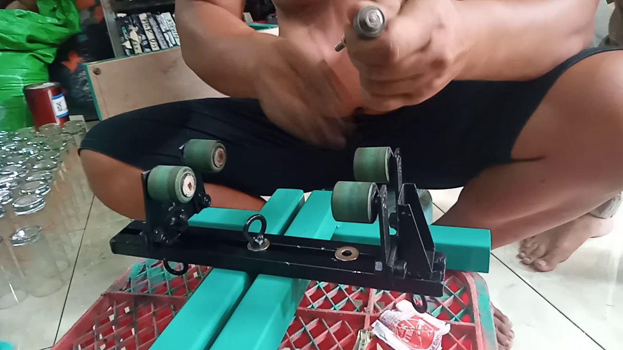 Cara perakitan meja sablon cup dan gelas kaca