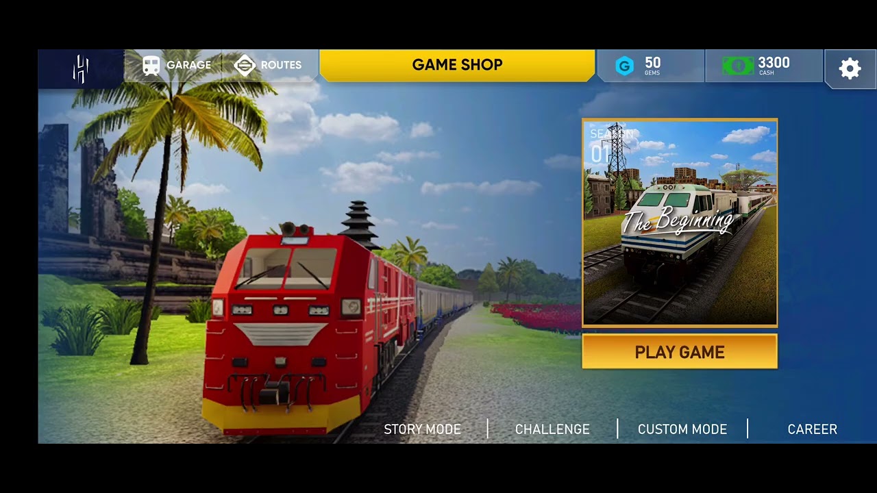 Aku main train simulator Indonesia