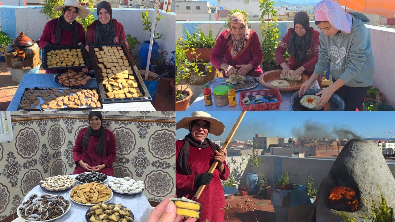 بنفس العجين 4 أشكال حلويات العيد لي ذاقهم كيحمق عليهم في الفرن تقليدي مع فاطمة زهرة😍