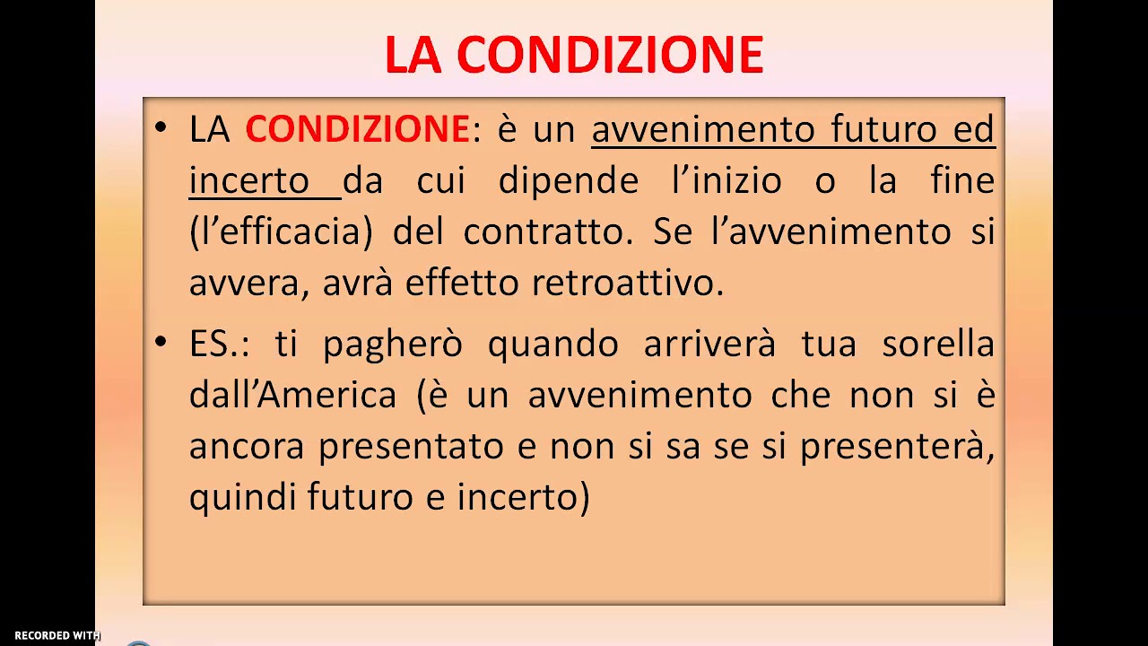 ELEMENTI ACCIDENTALI DEL CONTRATTO