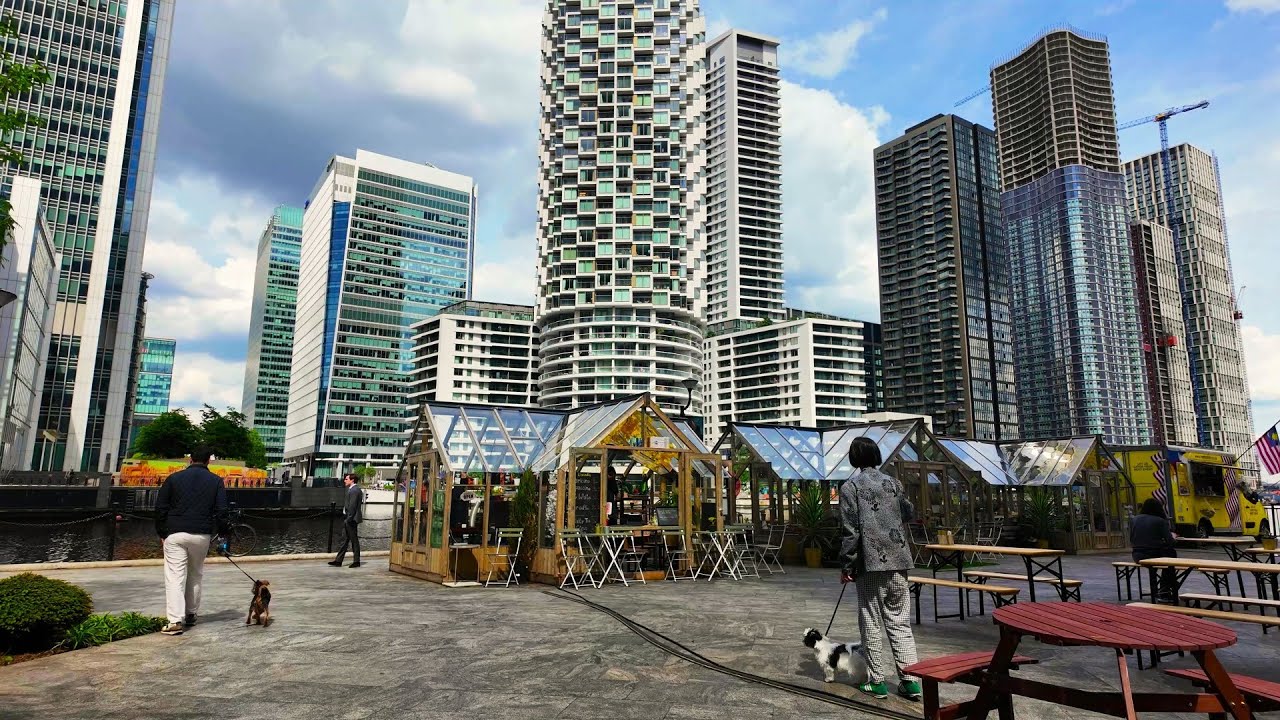 [4K] Canary Wharf | South Quay | London Walking Tour