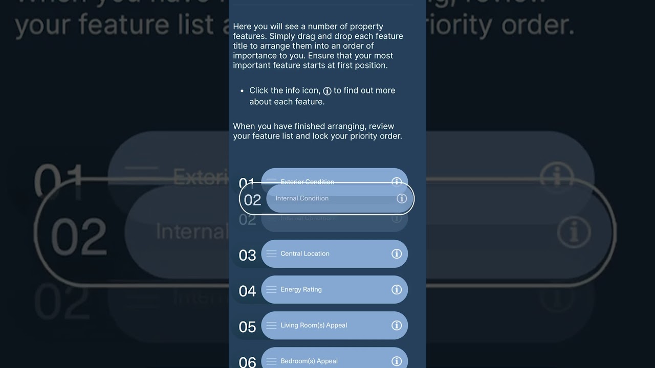 Property Score Basic arranging features mobile