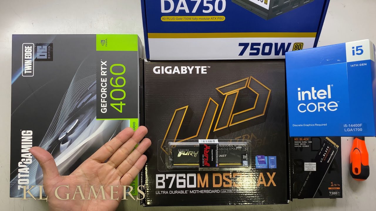intel Core i5 14400F GIGABYTE B760M DS3H AX ZOTAC RTX4060 Gaming PC Build