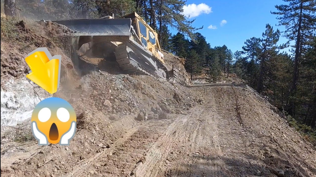 CAT D7 DOZER_YENİ YOL YAPIMI-new road construction#keşfet #buldozer #cat #djimini3pro #dozer