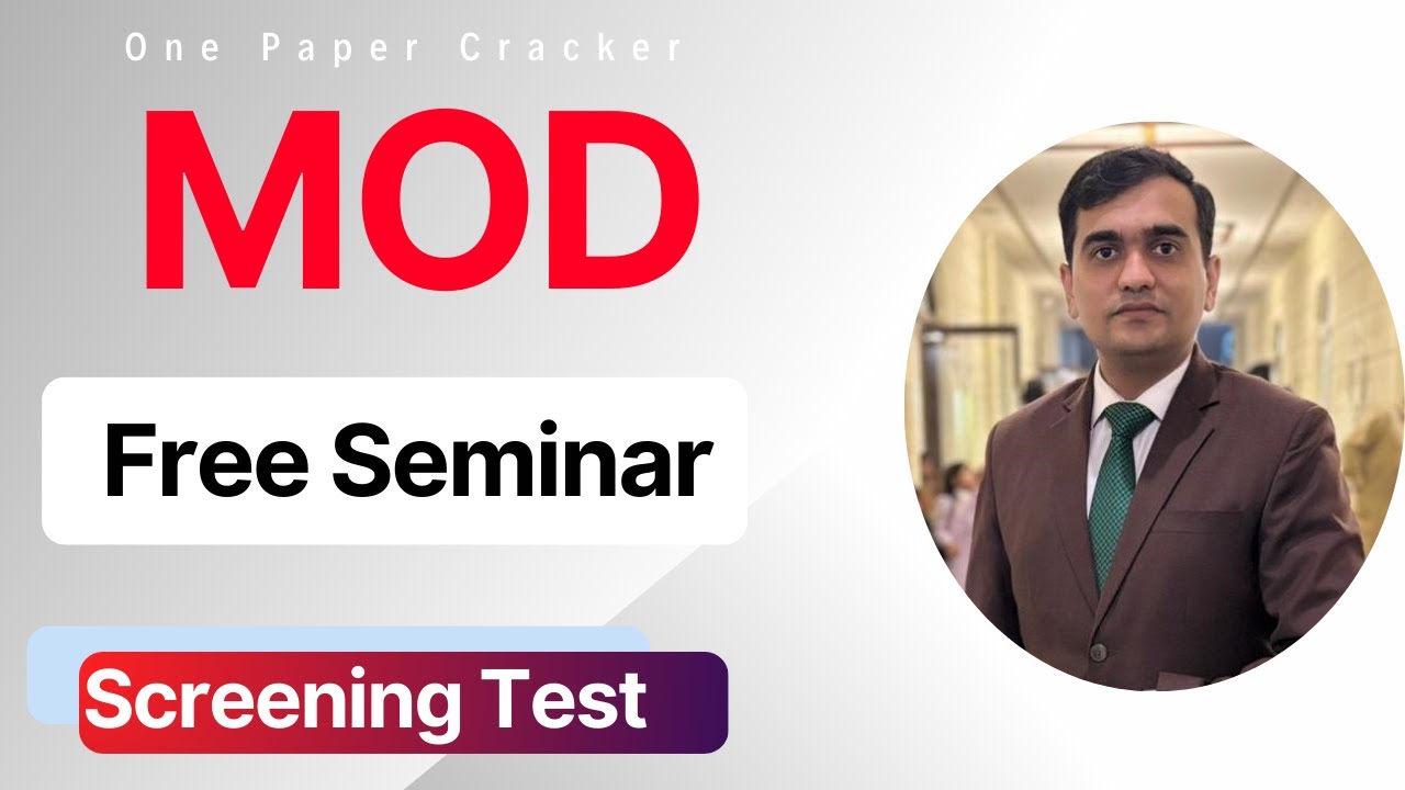 Free Seminar MOD Screening Test