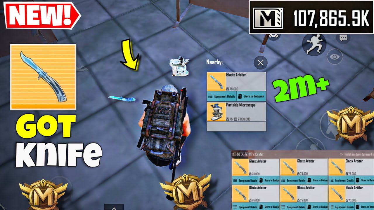 I got New Knife 🔪 And 2m Item 🤑 In Zombie Uprising | Pubg Metro Royale #metroroyale