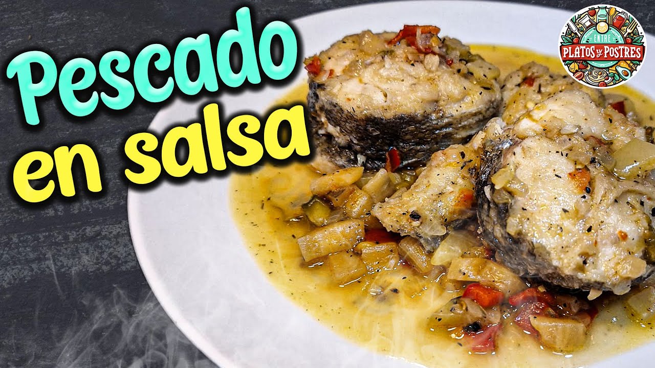 🐟Pescadilla en su Salsa con Verduras🍽️🌿 Receta fácil, rápida y muy sabrosa.