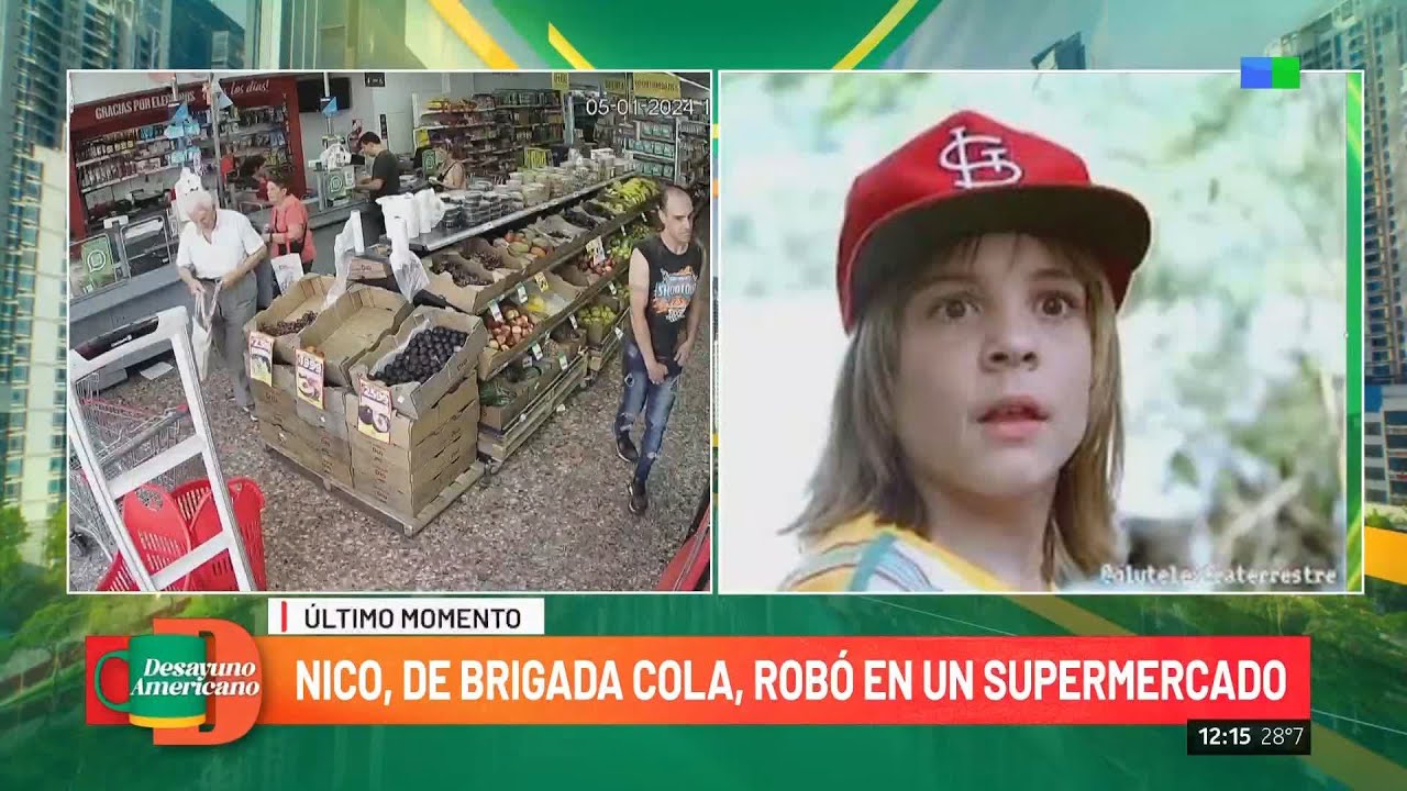 🚨Nico, de Brigada cola, la comedia argentina, robó en un supermercado