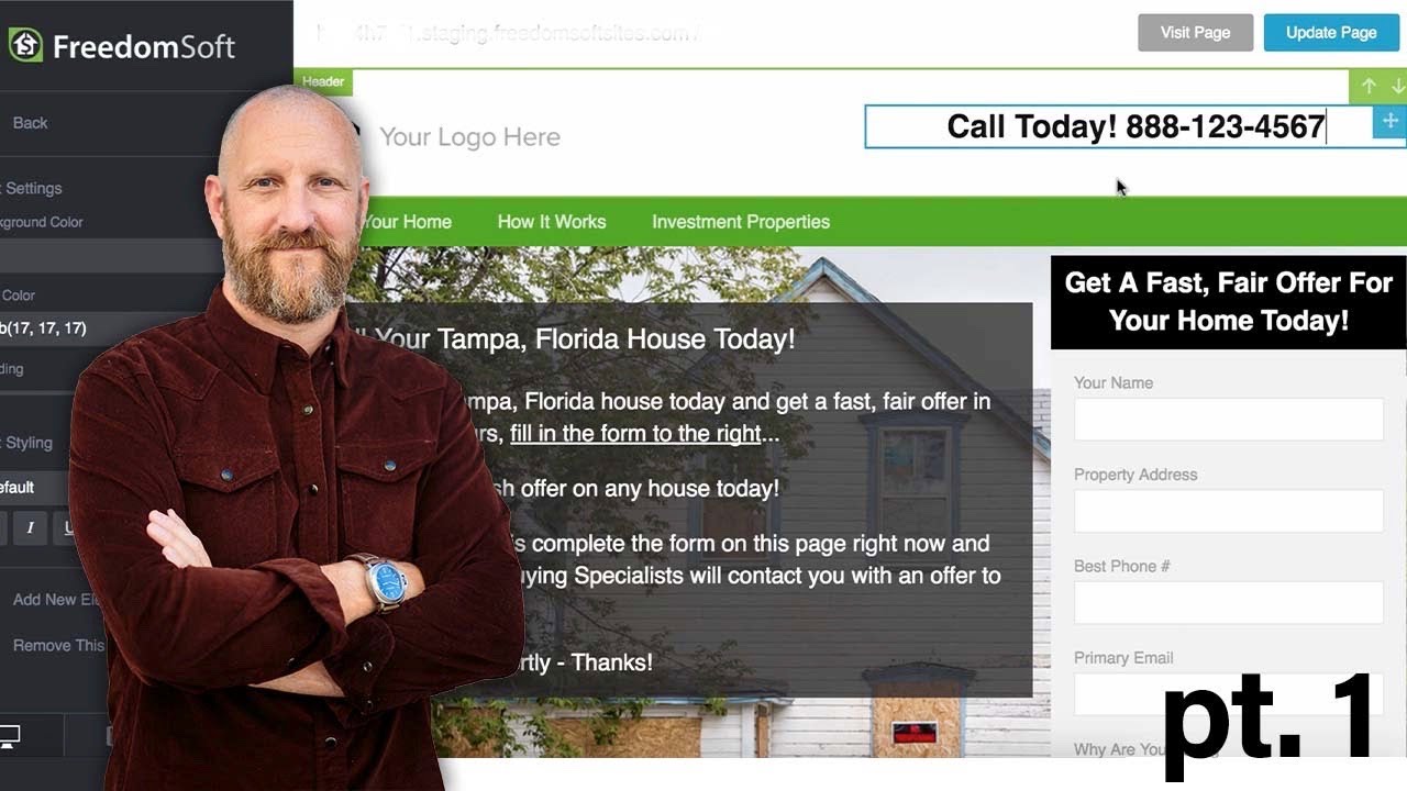 How To Build Your Real Estate Investing Website (pt. 1) | FreedomSoft