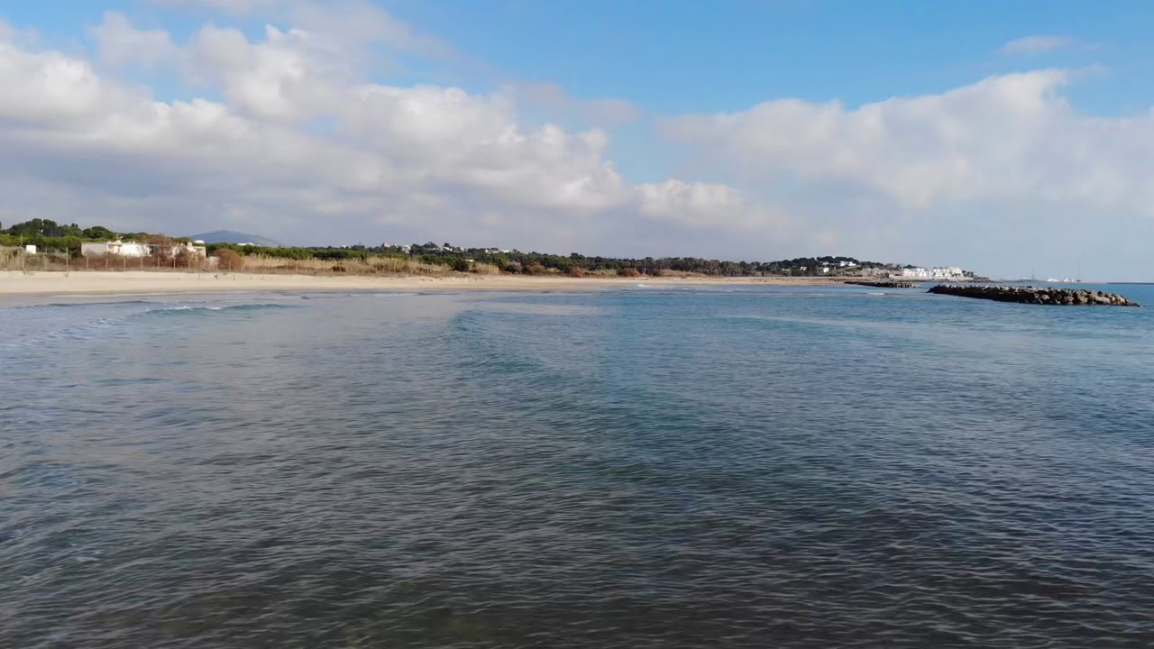 Playa Cubelles 2021Tranquilidad 4K dron Catalu&ntilde;a