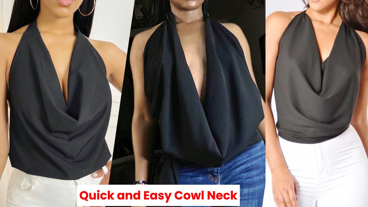 DIY Cowl Neck Top in 10 Minutes