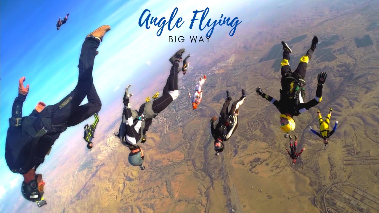#Skydiving #Angleflying #BigWay Large Skydiving Formation - Angle Flying