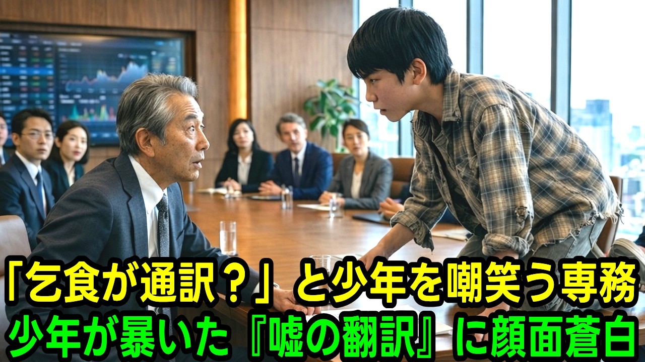貧しい新聞売りの少年が財閥会長に「どいてください――僕가通訳します」と告げた瞬間―― #動エピソード #老後の物語 #家族の物語