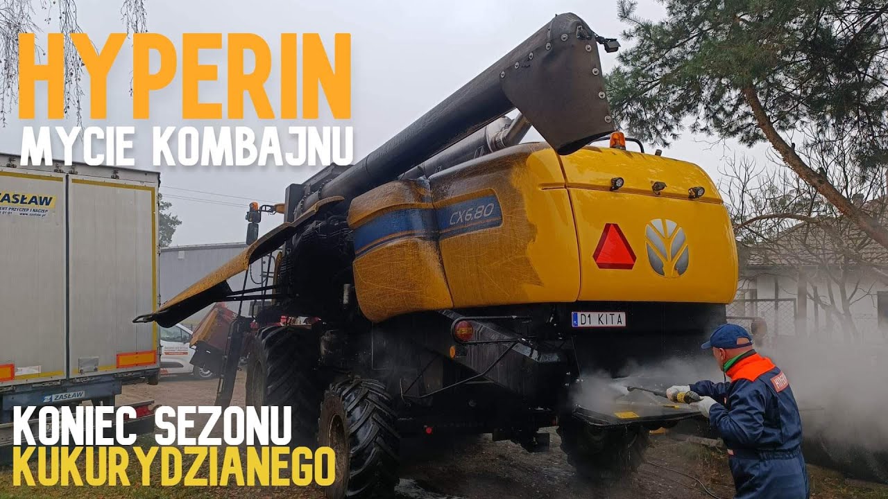 Mycie kombajnu z chłopakami z Hyperin ! | New Holland CX6.80 [vlog#195]