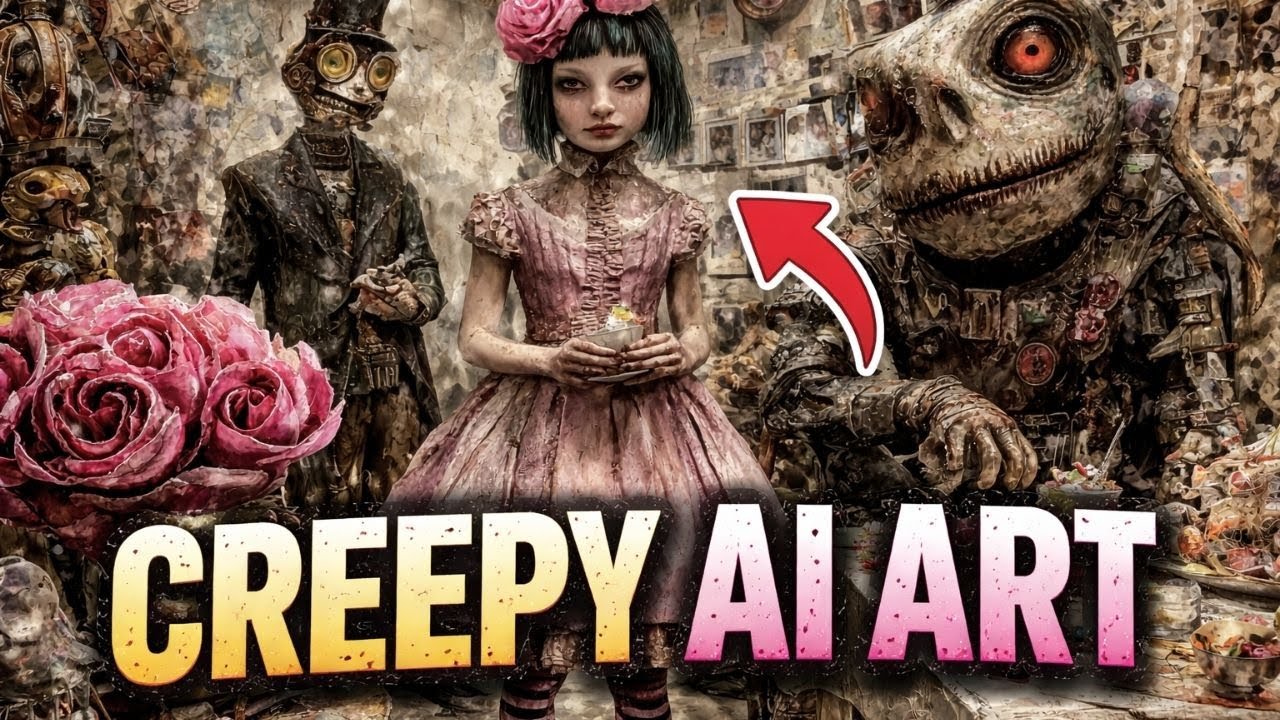 Creepy AI Wonderland Victorian Nightmare Slideshow Surreal Horror Aesthetic