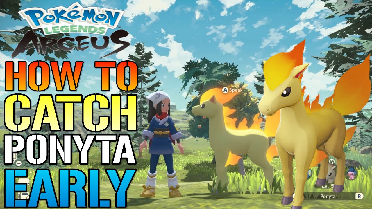 Pokemon Legends Arceus: How To Get Ponyta Early In The Game! (Location & Guide)