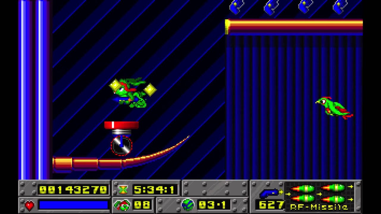 Jazz Jackrabbit - Episode 2 - Ballistic Bunny: 07. Orbitus 1 (1994) [MS-DOS]