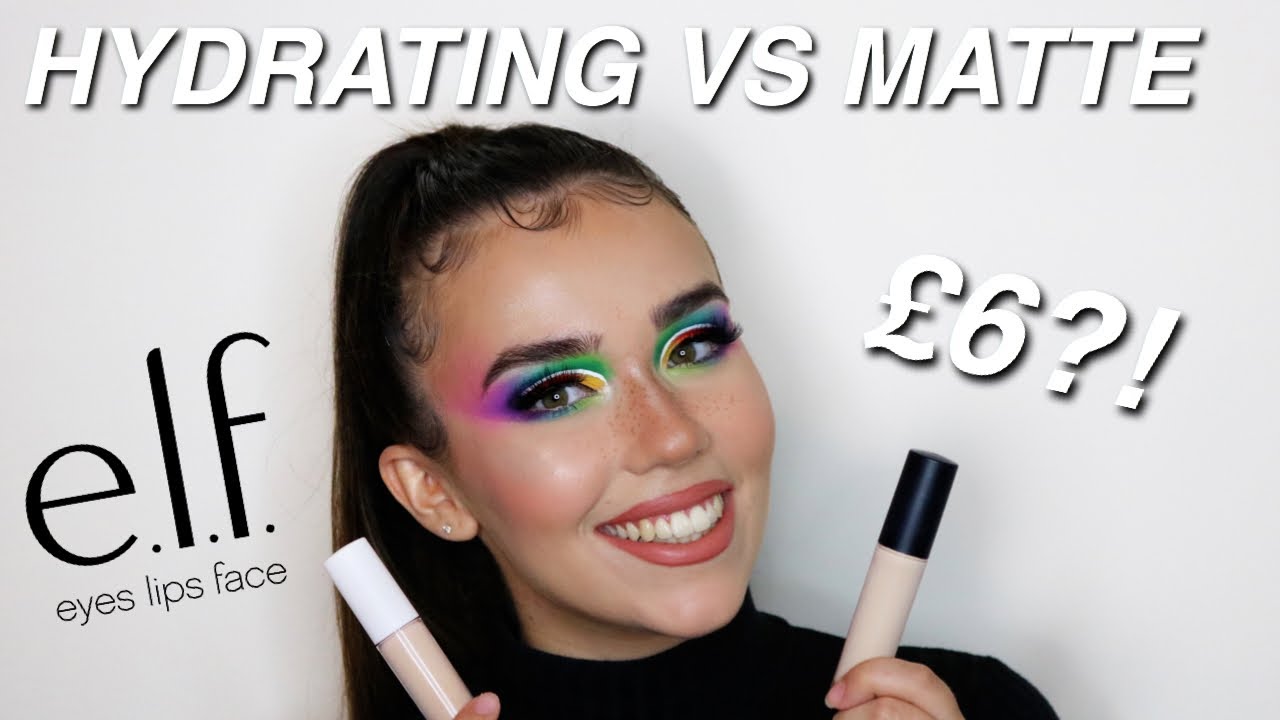 ELF CAMO CONCEALER 7HR WEAR TEST! MATTE VS HYDRATING...