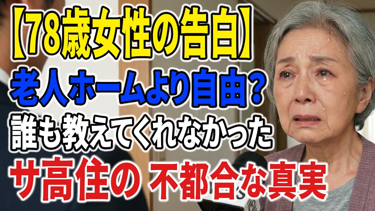 【現実の話】78歳で気づいた現実｜サ高住は「安心」だと思っていましたが、違いました
