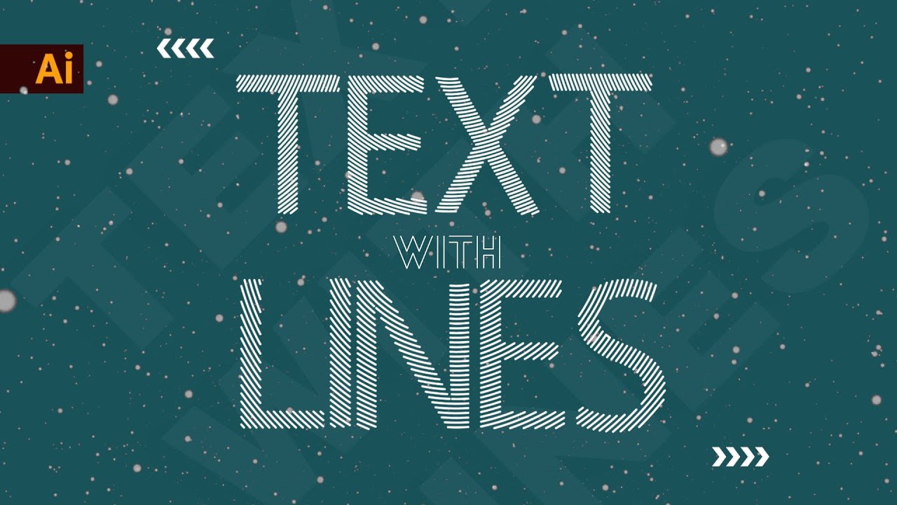 Adobe Illustrator Tutorial: How to Fill Text with Lines in 5 Simple steps