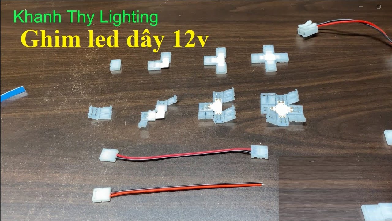Đầu nối led d&acirc;y, kẹp nối led d&acirc;y, ghim led 12v 24v bản 8mm 10mm, hướng dẫn c&aacute;ch ghim nối led d&acirc;y