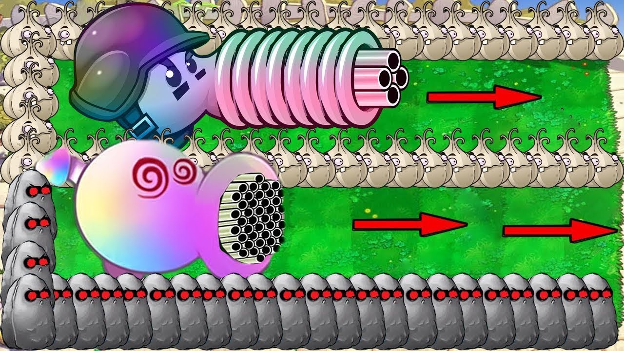Hypno Peashooter Galic X Hypno Gatling Nut vs Giga Zomboss vs Gargantuar - Plants vs Zombies Hack