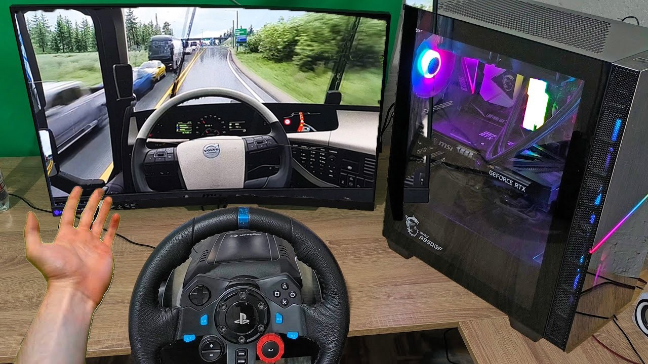 165Hz POV Euro Truck Simulator 2 Gameplay + Logitech G29 & Steering Wheel
