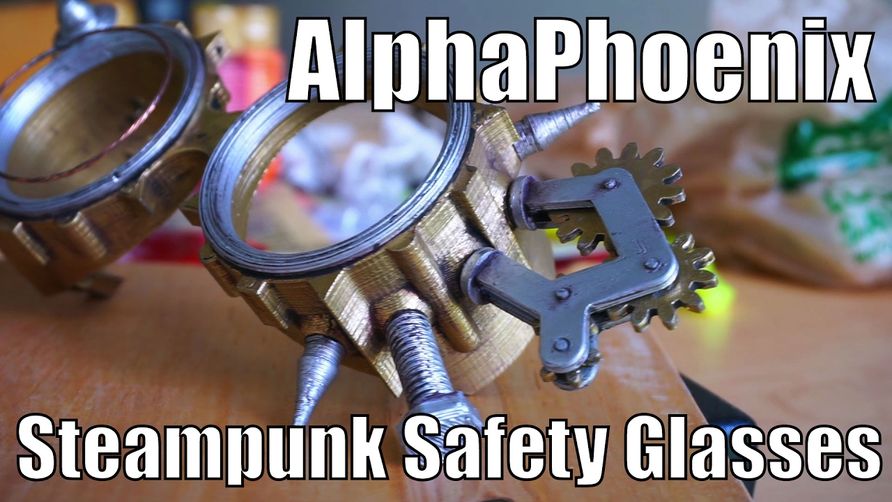 DIY 3D printed steampunk safety glasses