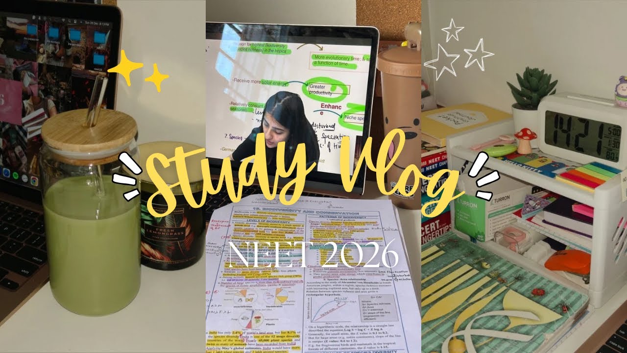 Neet Study Vlog 📚| Neet 2026 |🍵💻