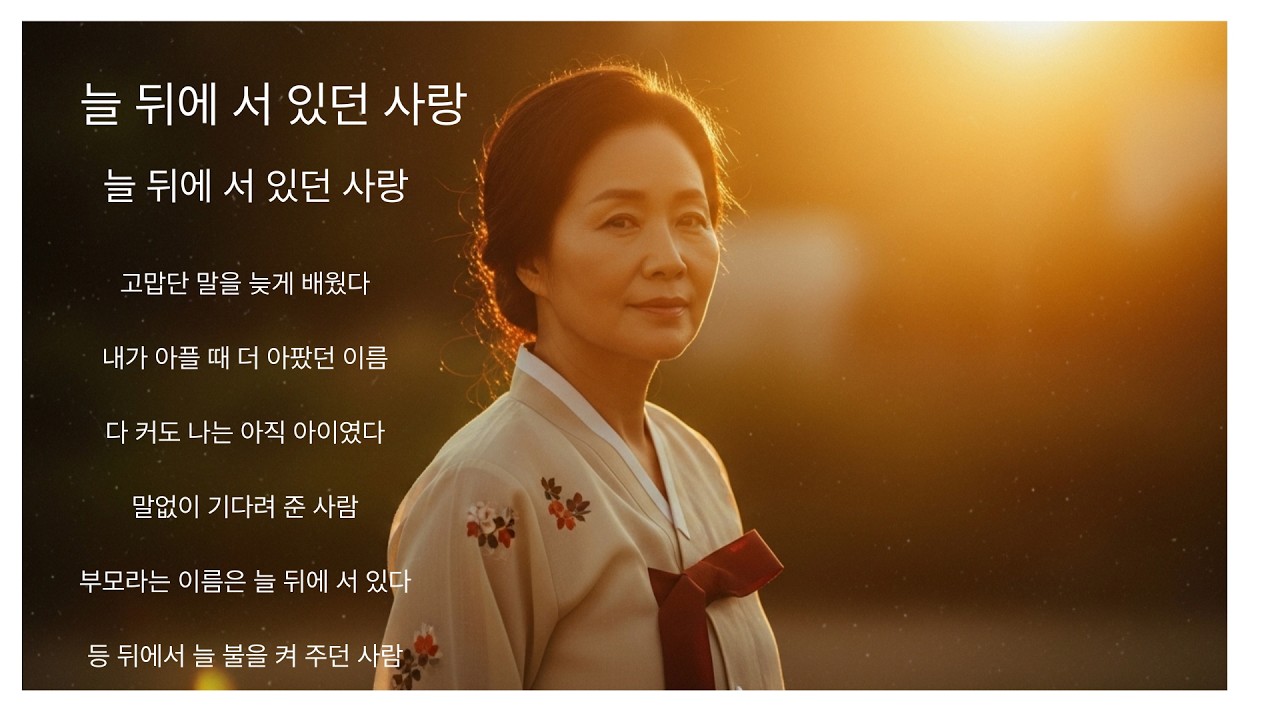 늘 뒤에 서 있던 사랑/고맙단 말을 늦게 배웠다 | 부모 마음 7080 허스키 파워 발라드 6곡 모음