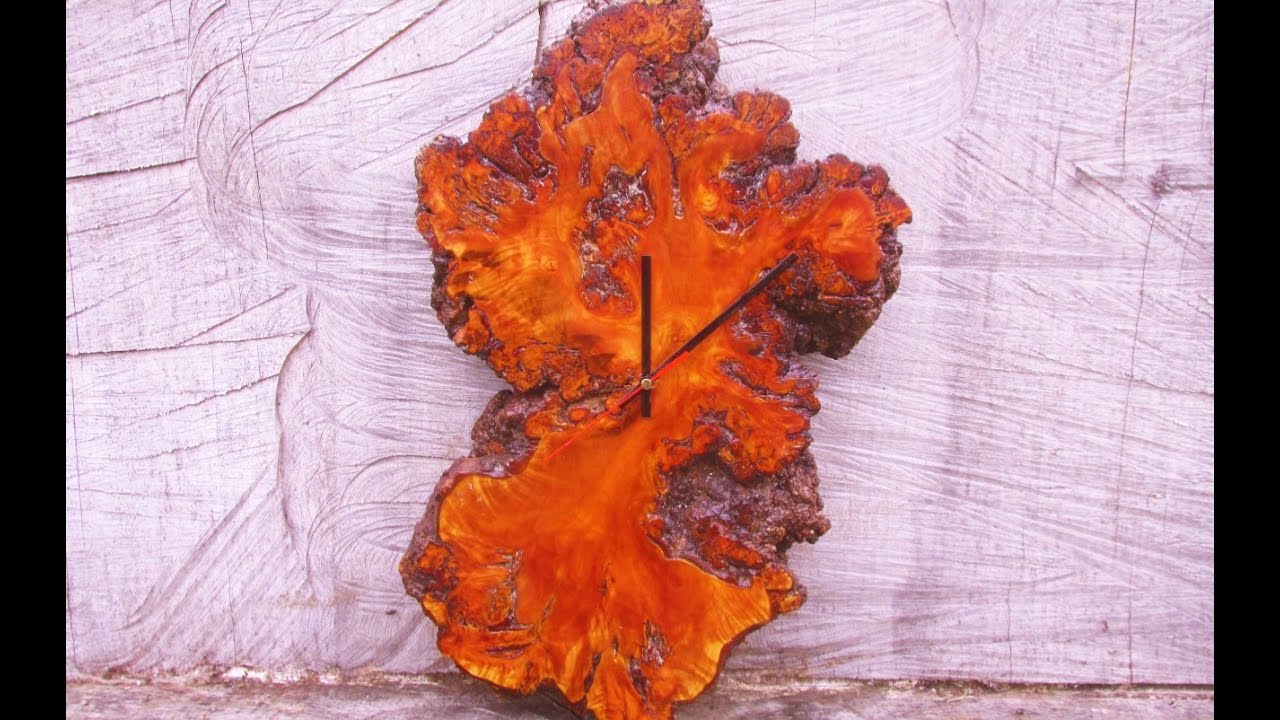 The Live Edge Burl Wood Clock Project.................. DSNERV