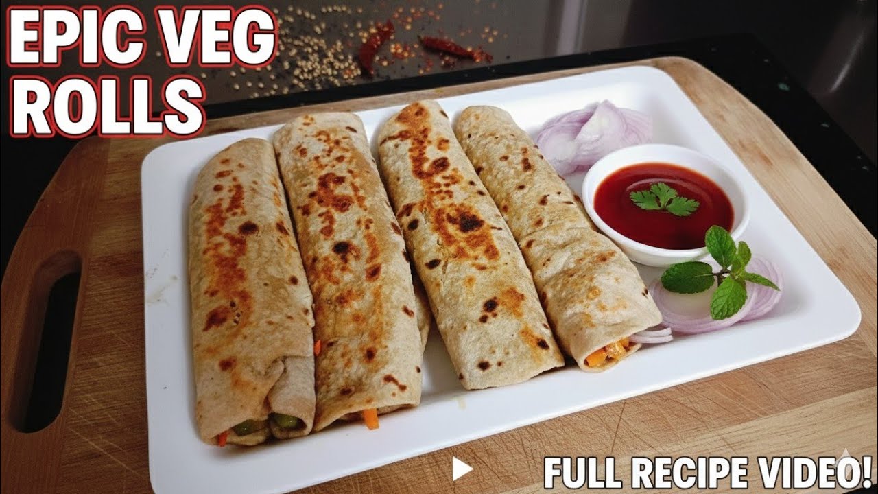 बची हुई रोटी की इजी और हेल्थी रेसिपी | Veg Roll| No Maida tortilla wrap|1min recipe #livestream 